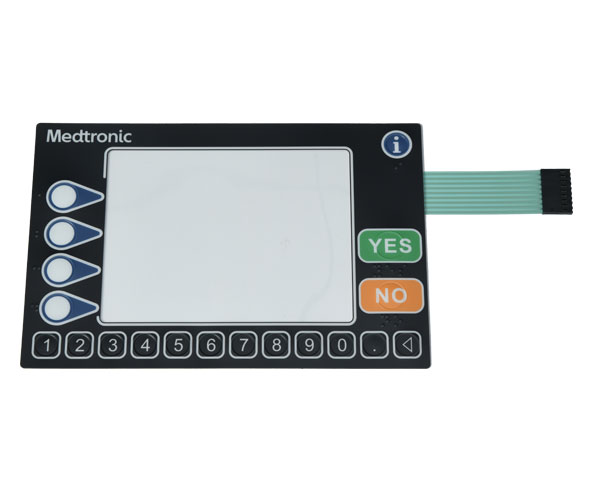 Membrane button switch for medical equipment